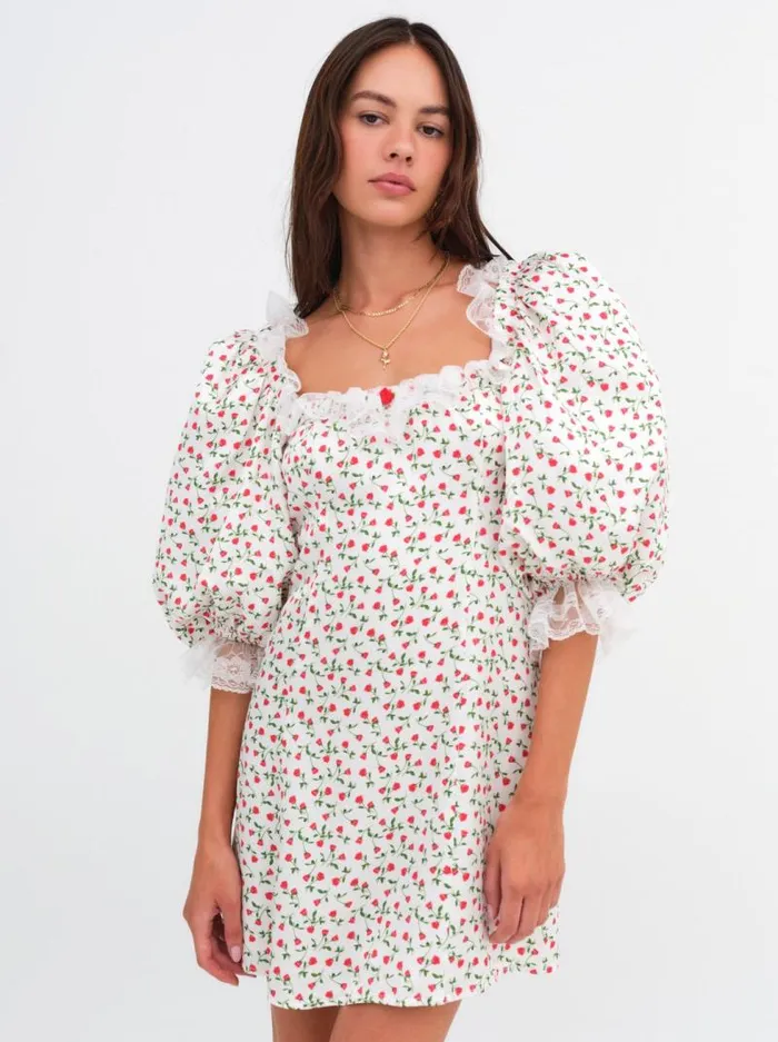For Love and Lemons Dresses Nora Mini Dress White 8211 Women