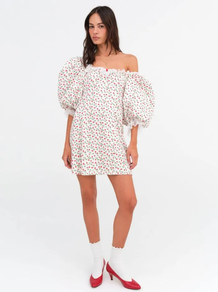 For Love and Lemons Dresses Nora Mini Dress White 8211 Women For Love and Lemons Dresses Nora Mini Dress White 8211 Women