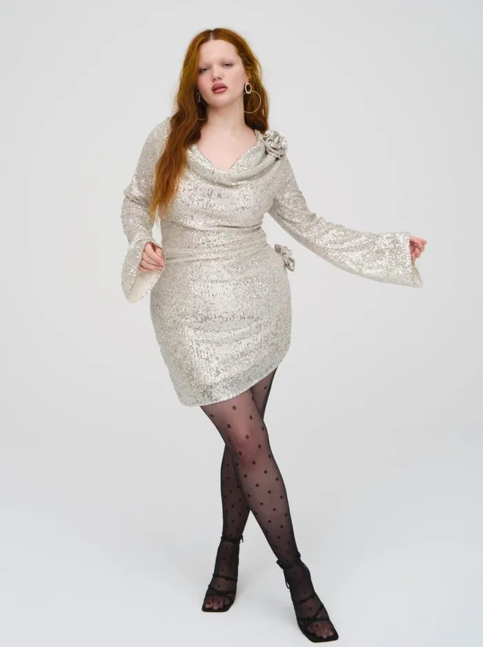 For Love and Lemons Dresses Tia Mini Dress Silver 8211 Women For Love and Lemons Dresses Tia Mini Dress Silver 8211 Women