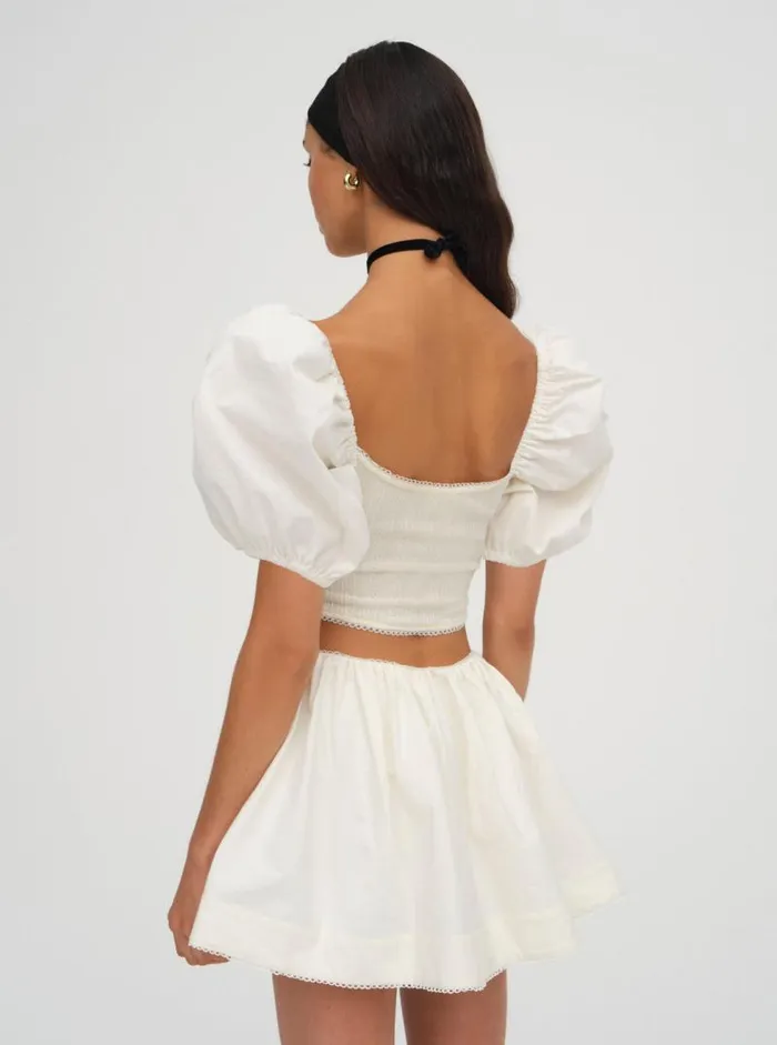 For Love and Lemons Tops Billie Pointelle Top Ivory 8211 Women For Love and Lemons Tops Billie Pointelle Top Ivory 8211 Women