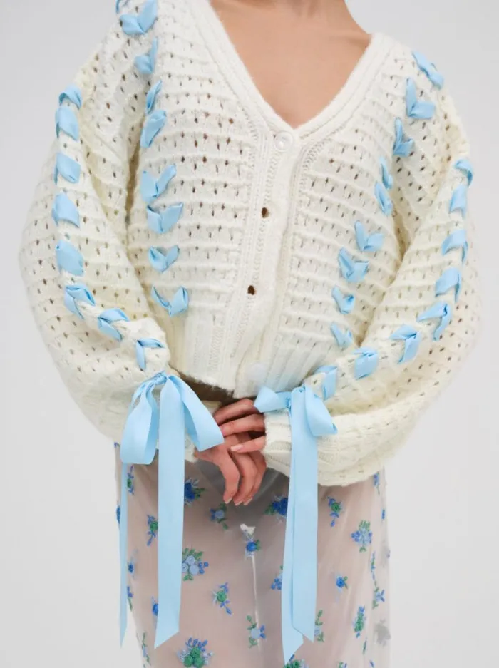 For Love and Lemons Tops Laurel Oversized Cardigan Ivory 8211 Women For Love and Lemons Tops Laurel Oversized Cardigan Ivory 8211 Women