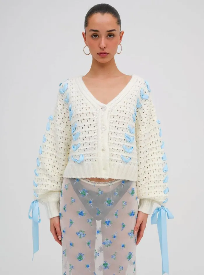 For Love and Lemons Tops Laurel Oversized Cardigan Ivory 8211 Women For Love and Lemons Tops Laurel Oversized Cardigan Ivory 8211 Women