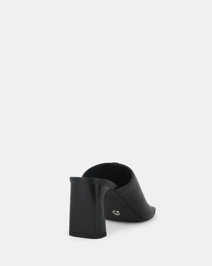 FRODO BLACK Open Toe Heels Mules NOVO Shoes Women
