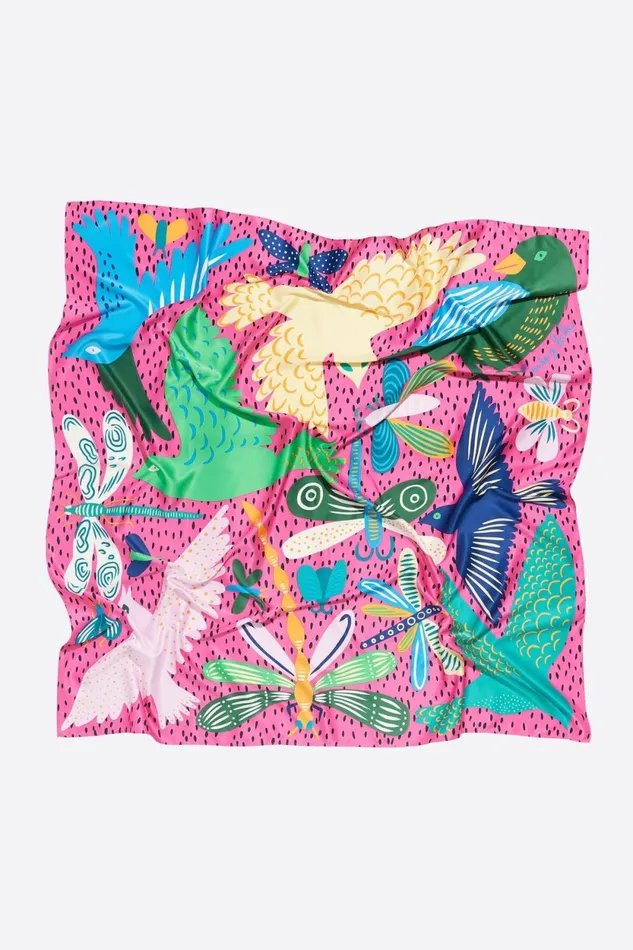 Fuchsia Ministripe Bugs And Birds Scarf Fuchsia Women Bimba Y Lola Scarves Fuchsia Ministripe Bugs And Birds Scarf Fuchsia Women Bimba Y Lola Scarves