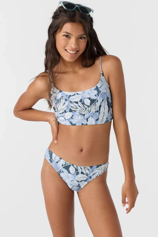 GIRL039S PALMETTO TROPICAL RUCHED LONGLINE SET Women O039NEILL Girl039S Swim