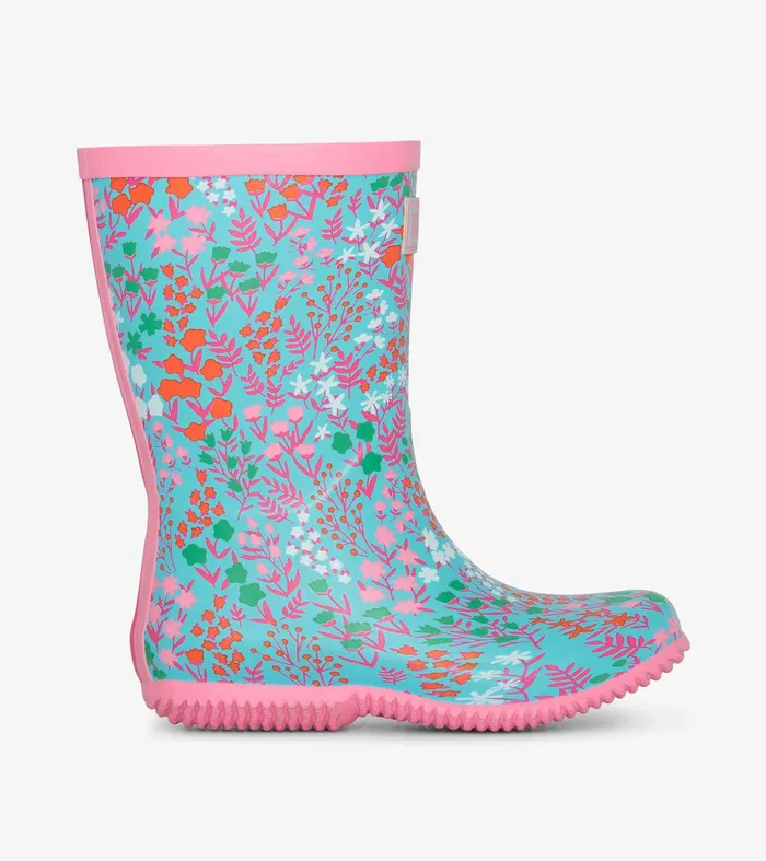 Girls Ditsy Floral Packable Rain Boots Hatley