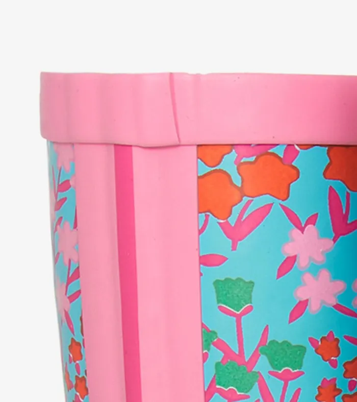 Girls Ditsy Floral Packable Rain Boots Hatley