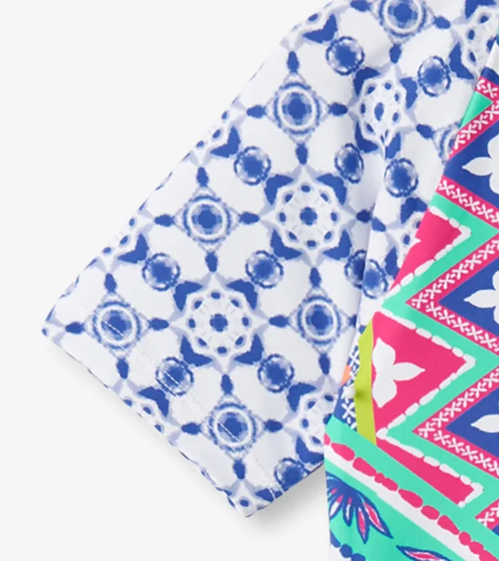 Girls Kaleidoscope OnePiece Rashguard Hatley