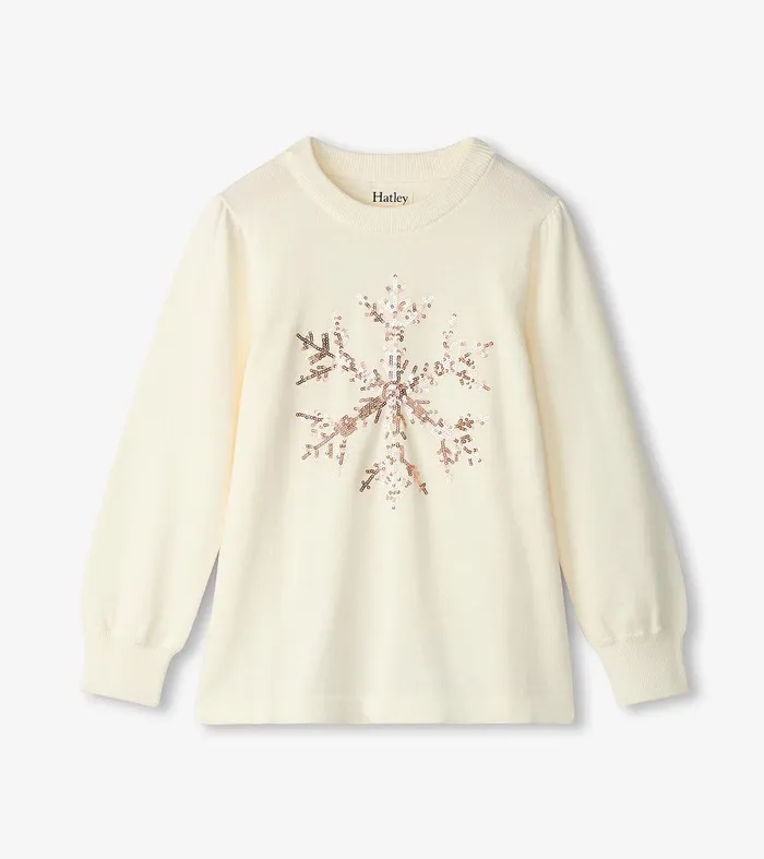 Girls Snowflake Pullover Sweater Hatley