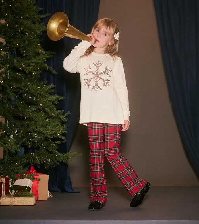 Girls Snowflake Pullover Sweater Hatley