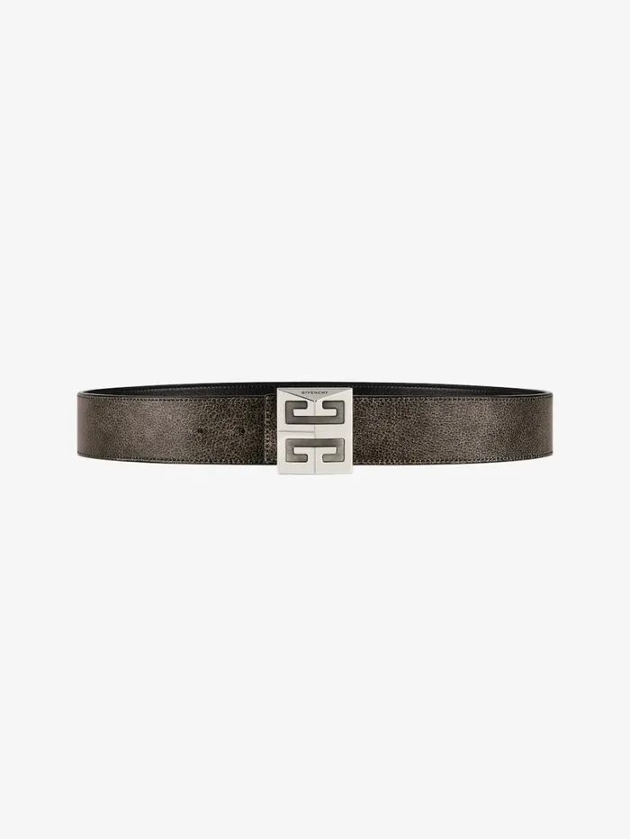 Givenchy 4G Reversible Belt In Leather Blackgrey Men Belts