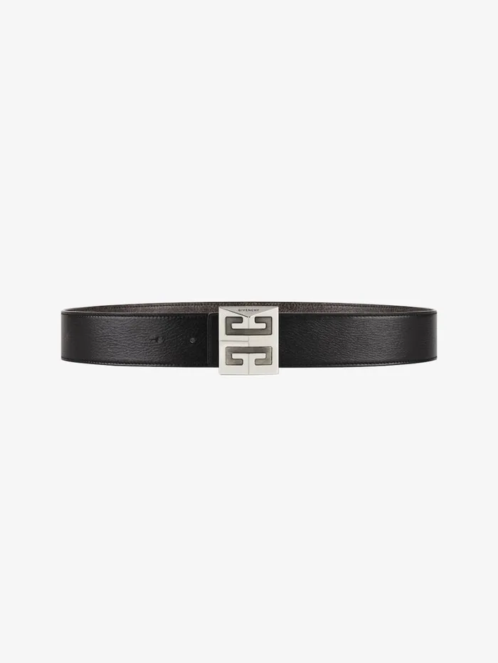 Givenchy 4G Reversible Belt In Leather Blackgrey Men Belts Givenchy 4G Reversible Belt In Leather Blackgrey Men Belts