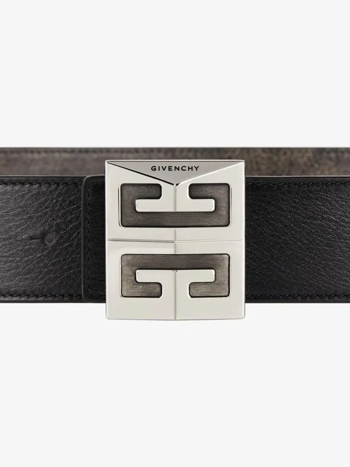 Givenchy 4G Reversible Belt In Leather Blackgrey Men Belts Givenchy 4G Reversible Belt In Leather Blackgrey Men Belts