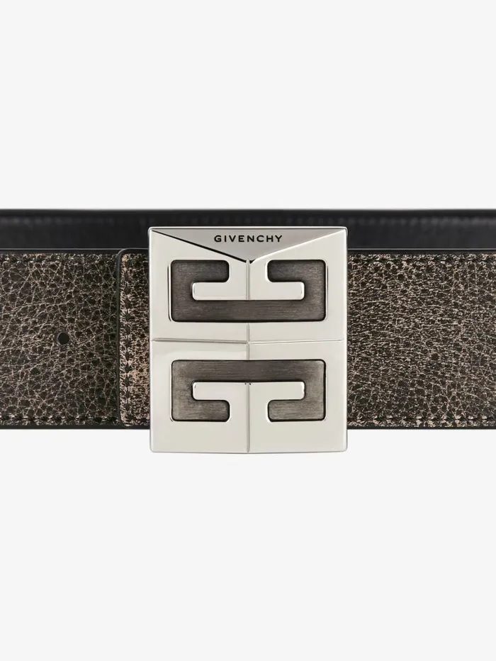 Givenchy 4G Reversible Belt In Leather Blackgrey Men Belts Givenchy 4G Reversible Belt In Leather Blackgrey Men Belts