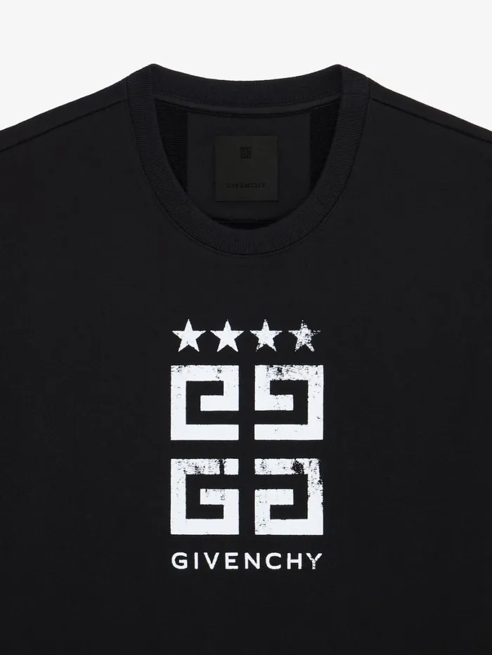Givenchy 4G Stars Slim Fit Sweatshirt In Fleece Black Men Sweatshirts and Hoodies Givenchy 4G Stars Slim Fit Sweatshirt In Fleece Black Men Sweatshirts and Hoodies