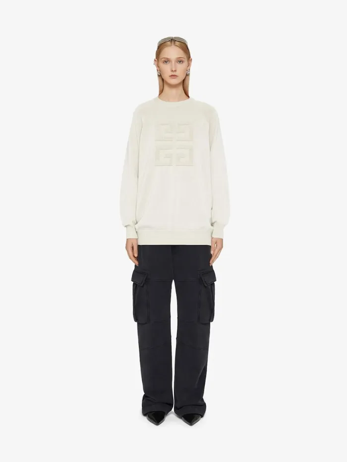 Givenchy 4G Sweater In Cashmere Ivory Women Knitwear