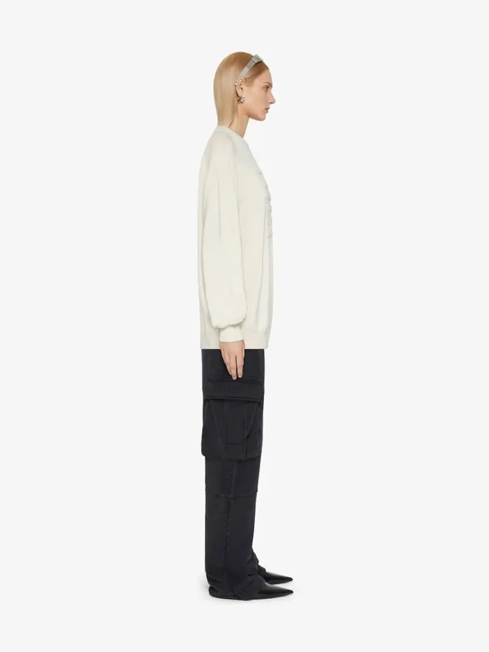 Givenchy 4G Sweater In Cashmere Ivory Women Knitwear