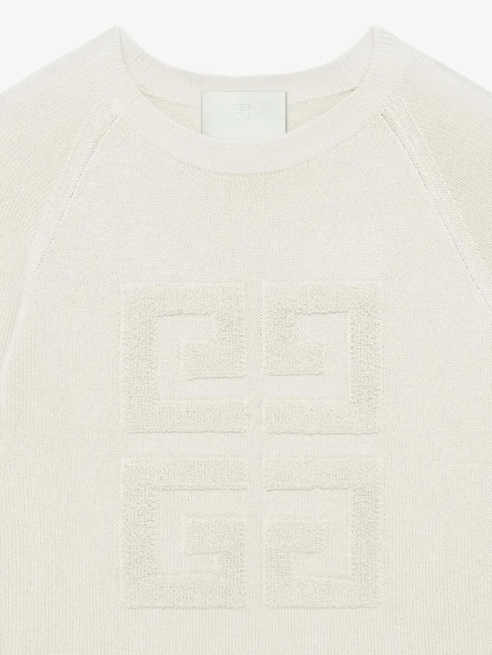 Givenchy 4G Sweater In Cashmere Ivory Women Knitwear