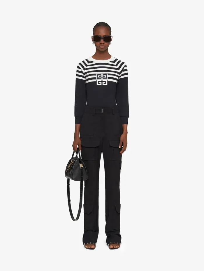 Givenchy 4G Sweatshirt In Jersey With Stripes Blackwhite Women Sweatshirts and Hoodies Givenchy 4G Sweatshirt In Jersey With Stripes Blackwhite Women Sweatshirts and Hoodies