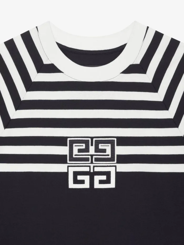 Givenchy 4G Sweatshirt In Jersey With Stripes Blackwhite Women Sweatshirts and Hoodies