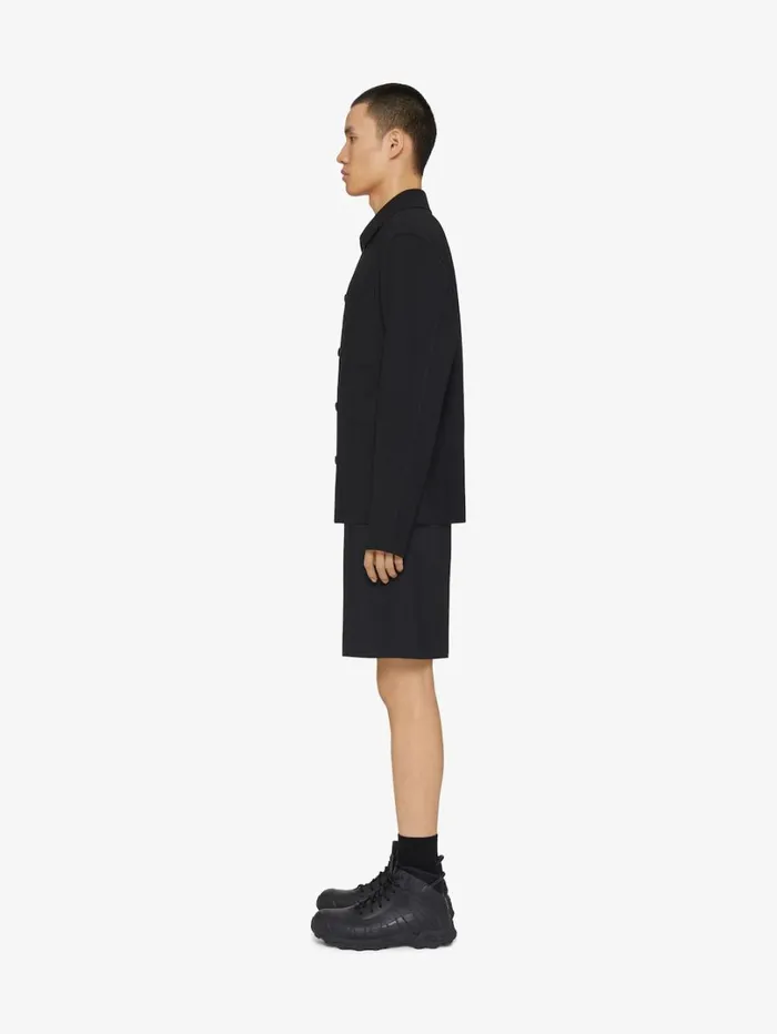 Givenchy Bermuda Shorts In Wool Black Men Pants and Shorts