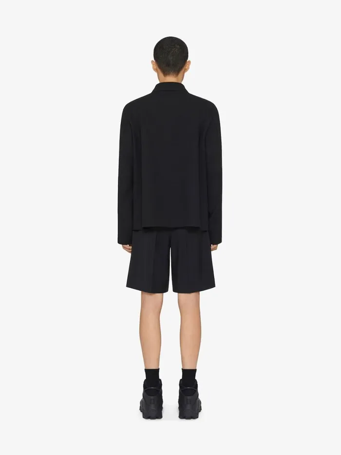Givenchy Bermuda Shorts In Wool Black Men Pants and Shorts