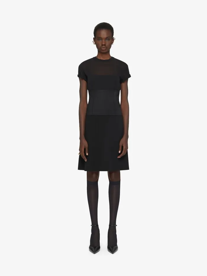 Givenchy Bimaterial Dress Black Women Dresses