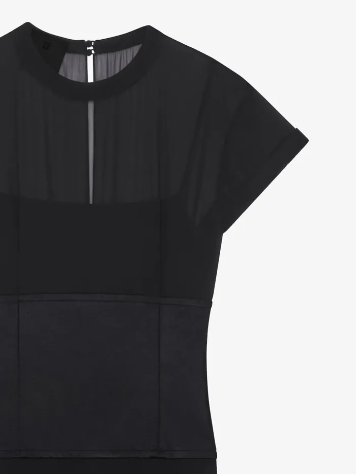 Givenchy Bimaterial Dress Black Women Dresses