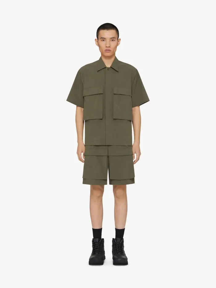 Givenchy Cargo Bermuda Shorts Khaki Men Pants and Shorts