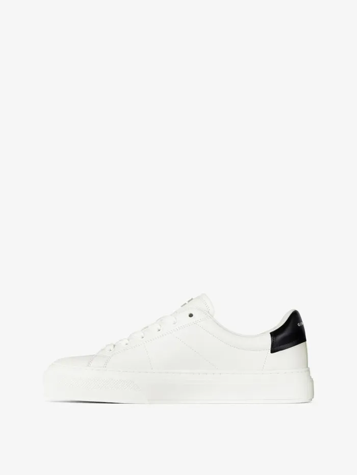 Givenchy City Sport Sneakers In Leather Whiteblack Men Sneakers Givenchy City Sport Sneakers In Leather Whiteblack Men Sneakers