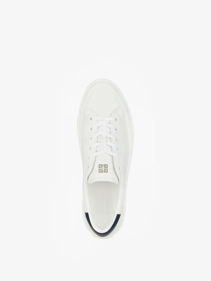 Givenchy City Sport Sneakers In Leather Whitenavy Men Sneakers Givenchy City Sport Sneakers In Leather Whitenavy Men Sneakers