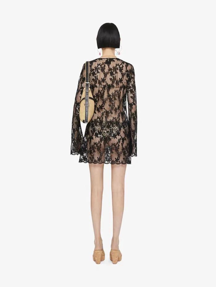 Givenchy Dress In Lace With 4G Detail Black Women Dresses