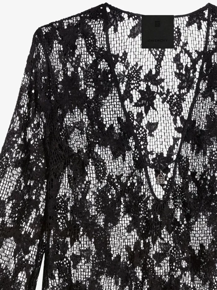 Givenchy Dress In Lace With 4G Detail Black Women Dresses