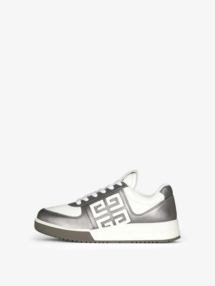 Givenchy G4 Sneakers In Laminated Leather Whitesilvery Women Sneakers Givenchy G4 Sneakers In Laminated Leather Whitesilvery Women Sneakers