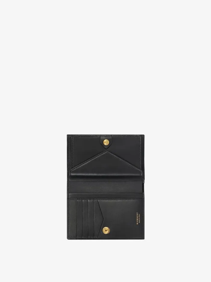 Givenchy Giv Cut Bifold Wallet In 4G Coated Canvas And Leather Black Women Wallets and Card Holders Givenchy Giv Cut Bifold Wallet In 4G Coated Canvas And Leather Black Women Wallets and Card Holders
