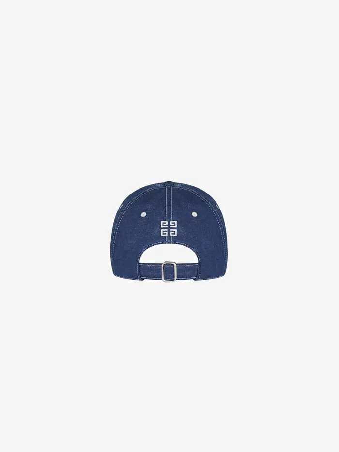 Givenchy GIVENCHY 1952 Embroidered Cap In Denim Purpleblue Men Beanies and Caps Givenchy GIVENCHY 1952 Embroidered Cap In Denim Purpleblue Men Beanies and Caps
