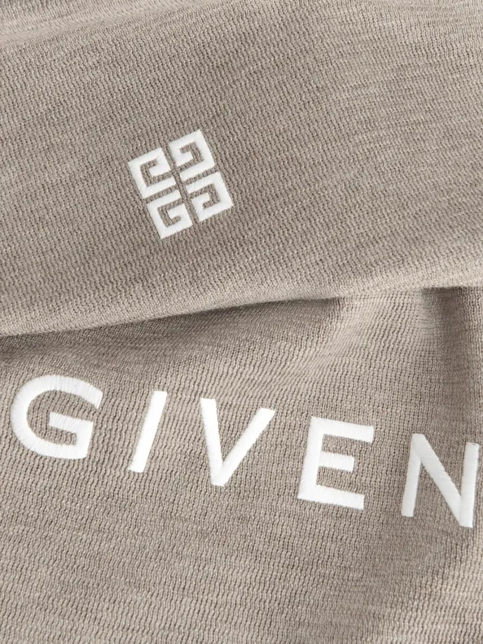 Givenchy GIVENCHY 4G Scarf In Wool Taupe Women Scarves Givenchy GIVENCHY 4G Scarf In Wool Taupe Women Scarves