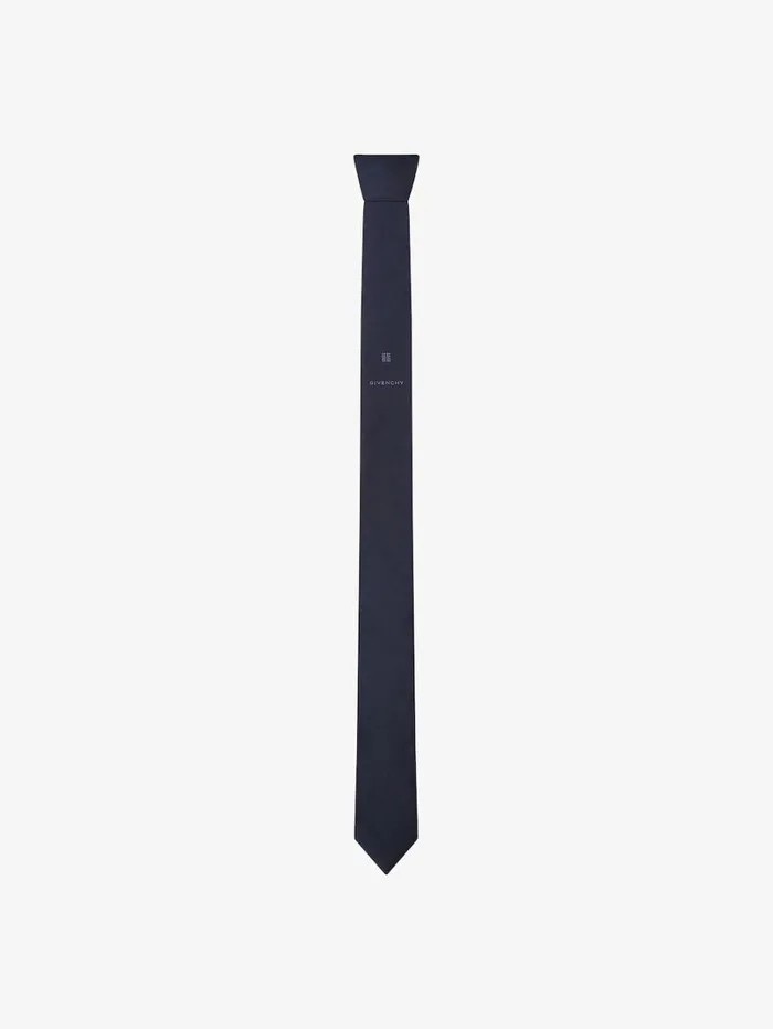 Givenchy GIVENCHY 4G Tie In Silk Navy Men Scarves and Ties