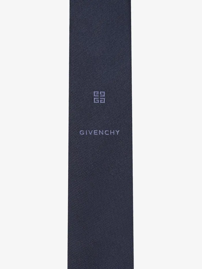 Givenchy GIVENCHY 4G Tie In Silk Navy Men Scarves and Ties Givenchy GIVENCHY 4G Tie In Silk Navy Men Scarves and Ties