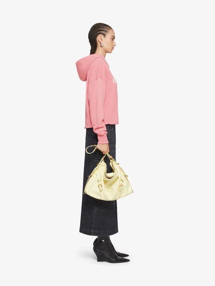 Givenchy GIVENCHY Archetype Cropped Hoodie In Fleece Flamingo Women Sweatshirts and Hoodies