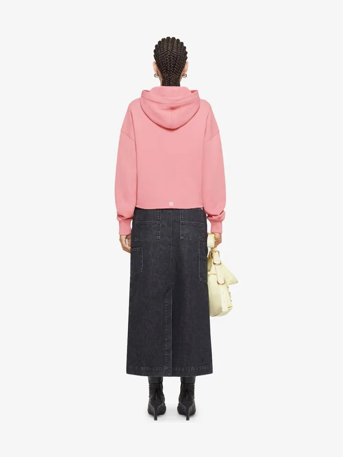 Givenchy GIVENCHY Archetype Cropped Hoodie In Fleece Flamingo Women Sweatshirts and Hoodies