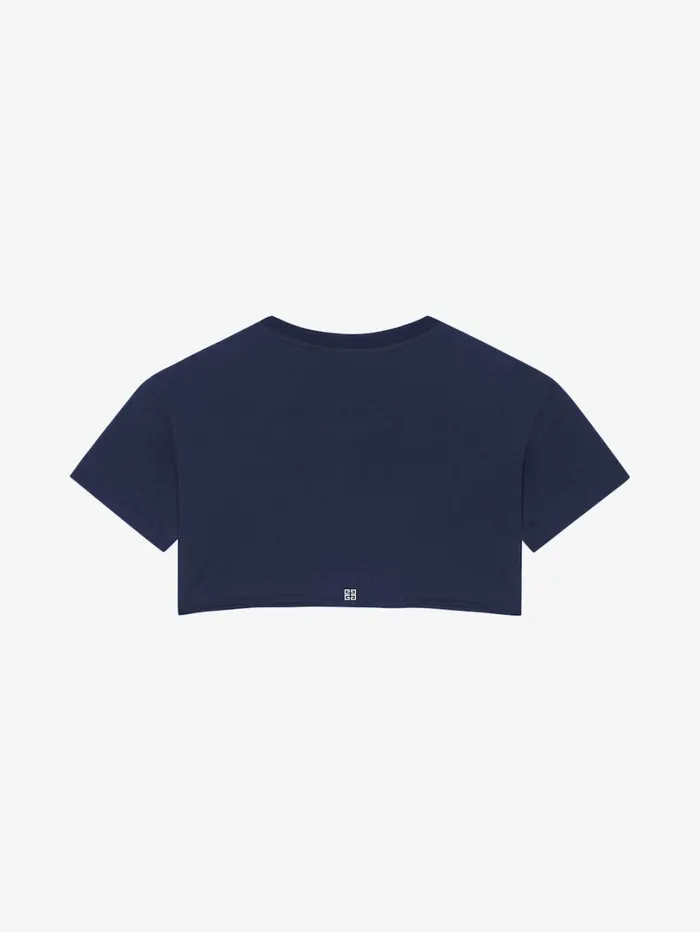 Givenchy GIVENCHY Archetype Cropped Tshirt In Cotton Dark Navy Women TShirts