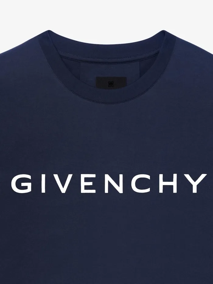 Givenchy GIVENCHY Archetype Cropped Tshirt In Cotton Dark Navy Women TShirts