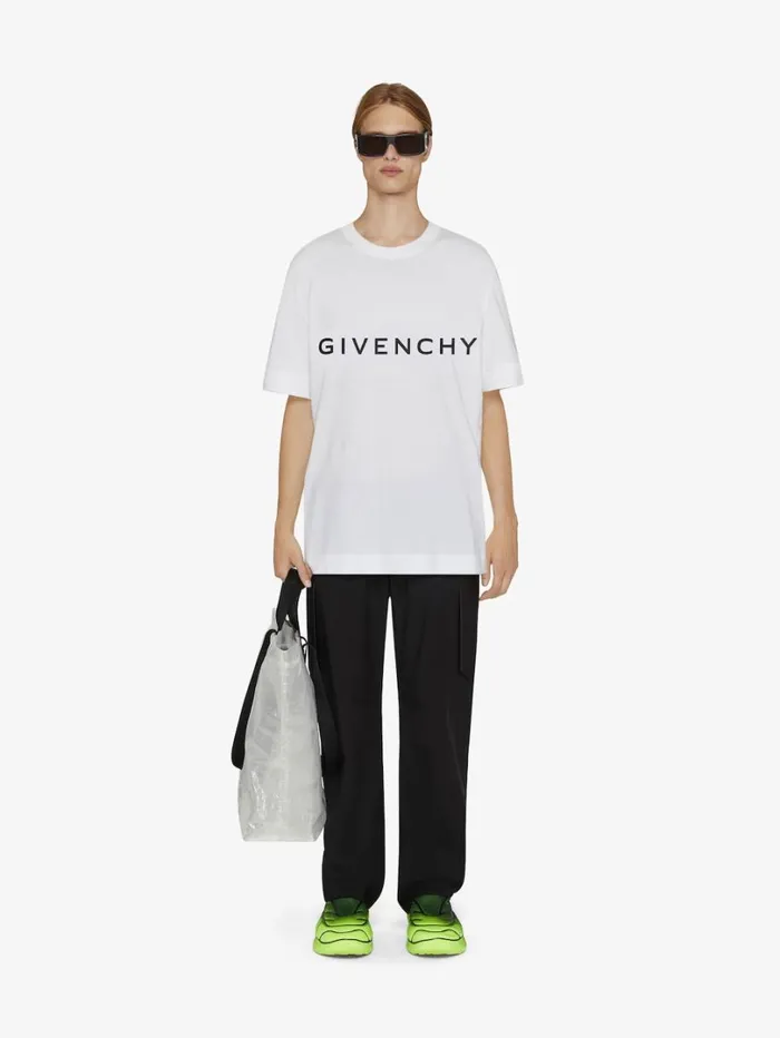 Givenchy GIVENCHY Archetype Oversized Tshirt In Cotton White Men TShirts