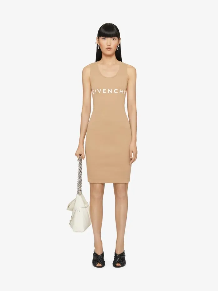 Givenchy GIVENCHY Archetype Tank Dress In Jersey Beige Cappuccino Women Dresses