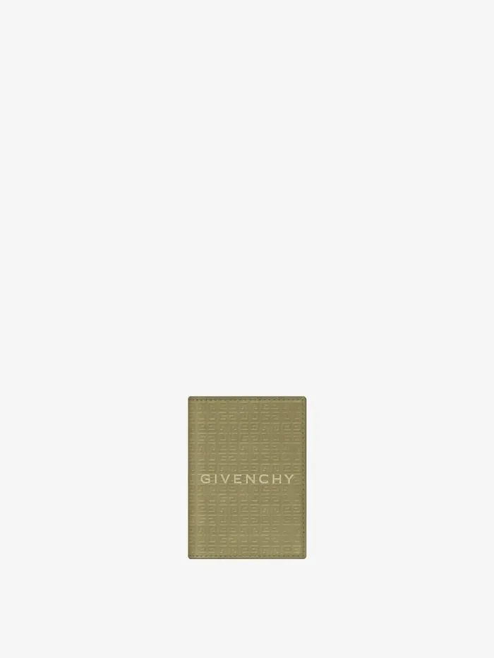 Givenchy GIVENCHY Card Holder In 4G Micro Leather Khaki Men Wallets and Card Holders Givenchy GIVENCHY Card Holder In 4G Micro Leather Khaki Men Wallets and Card Holders
