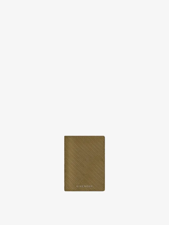 Givenchy GIVENCHY Card Holder In Braidedeffect Leather Khaki Men Wallets and Card Holders Givenchy GIVENCHY Card Holder In Braidedeffect Leather Khaki Men Wallets and Card Holders