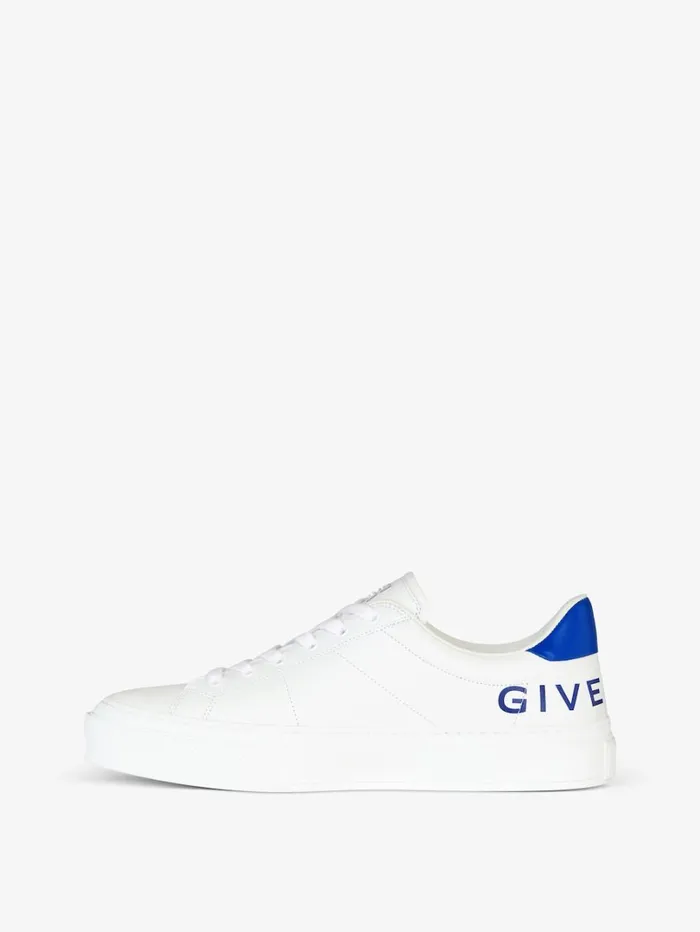 Givenchy GIVENCHY City Sport Sneakers In Leather Whiteblue Men Sneakers Givenchy GIVENCHY City Sport Sneakers In Leather Whiteblue Men Sneakers