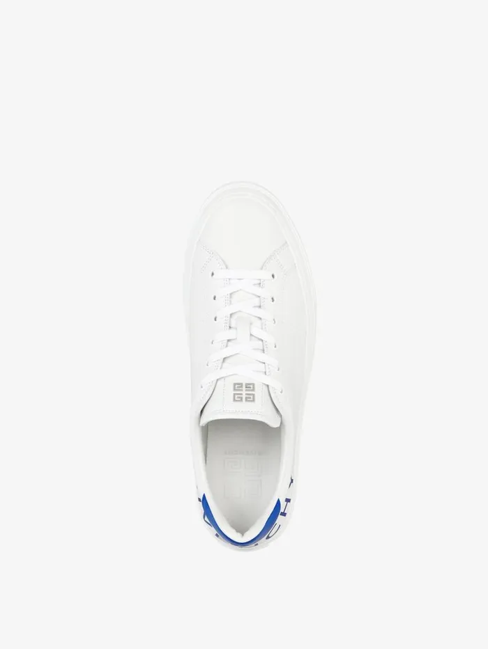 Givenchy GIVENCHY City Sport Sneakers In Leather Whiteblue Men Sneakers Givenchy GIVENCHY City Sport Sneakers In Leather Whiteblue Men Sneakers