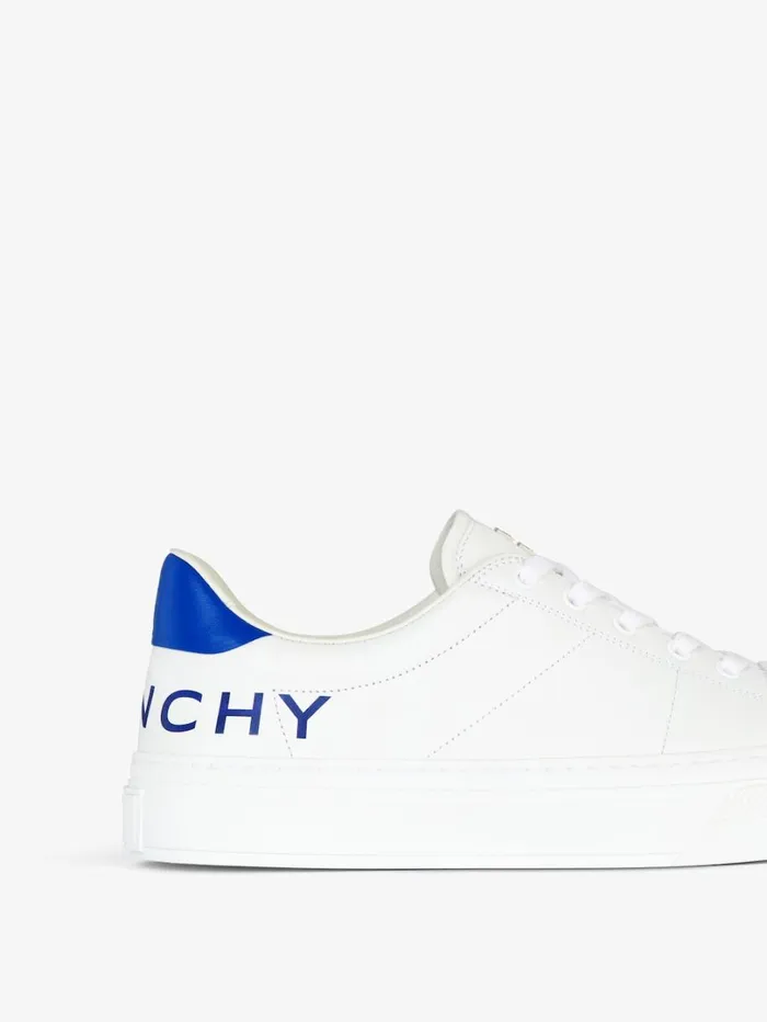 Givenchy GIVENCHY City Sport Sneakers In Leather Whiteblue Men Sneakers Givenchy GIVENCHY City Sport Sneakers In Leather Whiteblue Men Sneakers